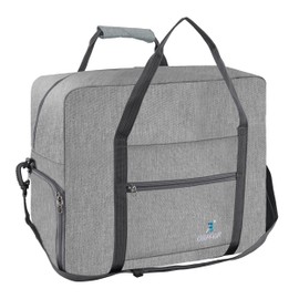 Travel Tote Bag Foldable Travel Duffel Bag For Spirit Airlines Personal Item Bag, Weekender Bags for Men Women with Shoe Compartment, Carry on Overnight Bag(Snow Gray)