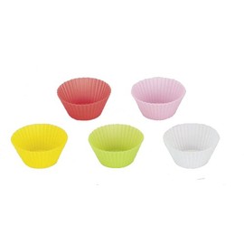 World Create 59611 ViV Cup Silicone Set, Bento Box, Set of 5 Colors, Round L