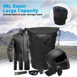 MOSISO Motorcycle Sissy Bar Backrest Bag Gear Tail Bag with Shoulder Strap