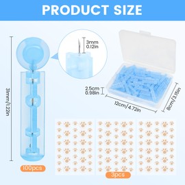 Pack of 100 Disposable Acne Pimple Needles - Portable Whitehead Blackhead Remover Set, Disposable Acne Pimple Needles with 108 Stickers, Sterile Pimple Needles for Facial Defects Beauty Salon at Home