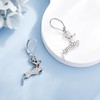 Reindeer Earrings Sterling Silver Reindeer Dangle Earrings Christmas Reindeer Holiday