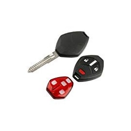 Key Fob Keyless Entry Remote Shell Case & Pad fits Mitsubishi Outlander Lancer Mirage i-MEIV