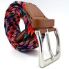 LisaModa Unisex Stretch Braided Belt in Many Colours, Colourful 064