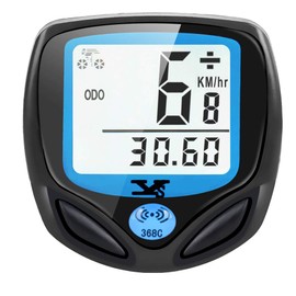 Dinokqa digital wireless bicycle speedometer, waterproof, wireless odometer with automatic wake up and LCD backlight.