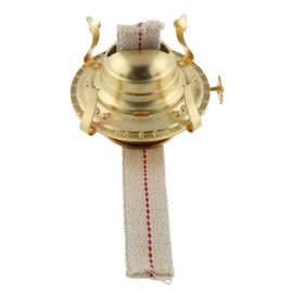 LUORNG Kerosene Oil Lamp Holder M Size Oil Lamp Burner Brass Plated with Wick