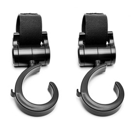 Stroller Hook, Popular! Can be used as a stroller luggage hook, bicycle handle or suitcase. Recommended Multi Hooks, 360 Degree Rotation (Set of 2)