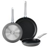 Tramontina 3-Pack Fry Pans with Nonstick Interior, Charcoal
