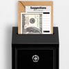 EIENHOSHI Metal Donation Box with Lock, Wall Mounted, Suggestion Box