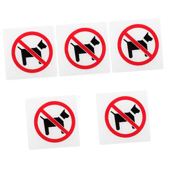 Operitacx 5pcs In-use Notice Sign Acrylic No Pet Allowed Sign