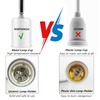 Light Socket Extender E26 Metal & Ceramic Light Sockets Extension,180°Bendable