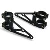 Alchemy Parts Pair of Black CNC Machined Headlight Brackets/Fork Clamps