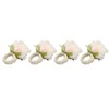 4PCS Rose Napkin Ring Simulated Plastic Reusable Vine Design Napkin