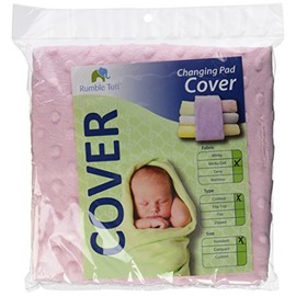 Rumble Tuff Minky Dot Changing Pad Cover, Standard Size, Super Soft Baby Nursery Essentials - Pink