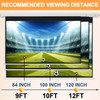 YODOLLA 100" Projector Screen Motorized 4:3, 4K HD Pull Down