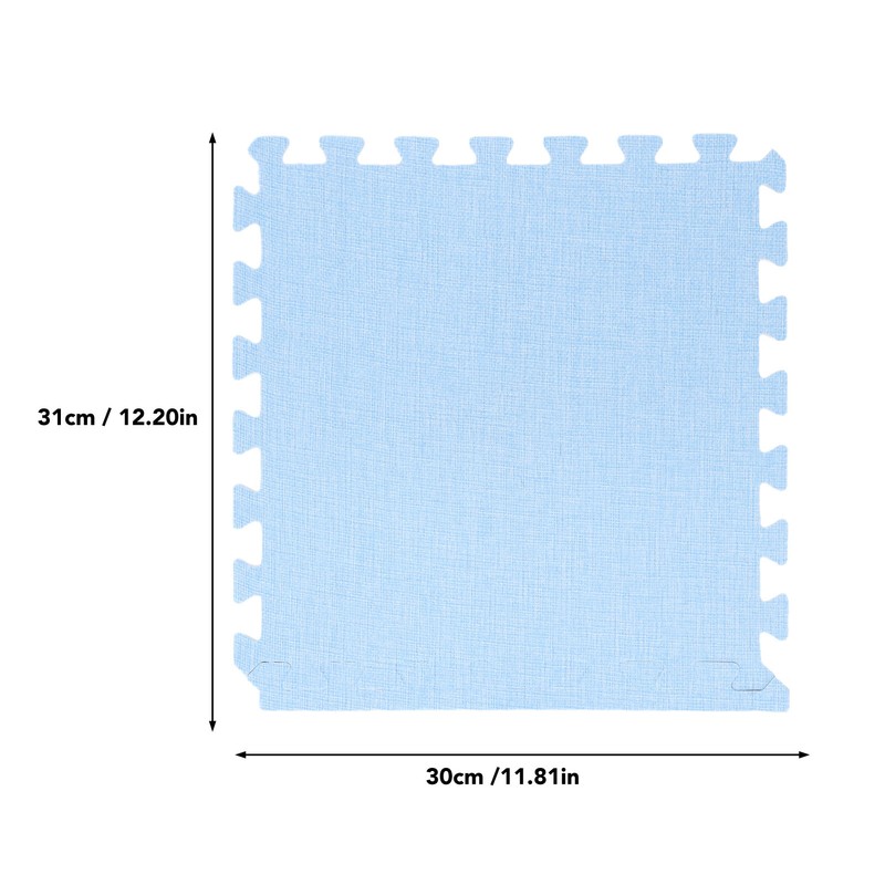 Cotton Linen Interlocking Mat Thicken Soundproofing Cuttable Patchwork Puzzle Foam