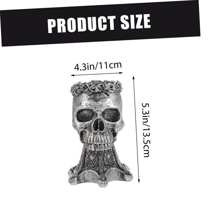 CAXUSD Skull Shaped Planter Pot Holder for Cacti Dried Flowers