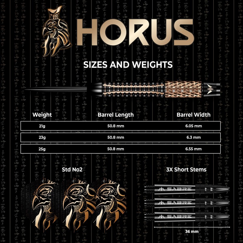 Mission | Horus Darts | Black & Bronze | Electro