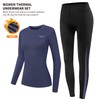 HiZiTi Ropa interior térmica para mujer, conjunto de pantalones largos