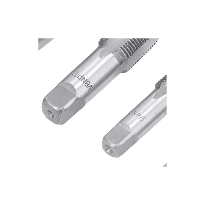 5 Piece NPT Pipe Tap Set, Carbon Steel Threading Plumbing