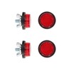 Red Reflector Motorcycle License Plate Screws - Set of 4