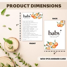 Kqfdr Hilarious Baby Shower Games, Baby Trivia Game, Little Cutie Party Decorations Favors, Ice Breaker Activities for Parents-to-Be-30 pcs, 5x7 in - D02