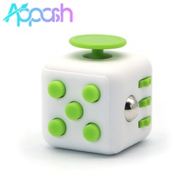 Appash Cube Fidget Toy Stress Anxiety Pressure Relieving Toy Great for Adults and Children[Gift Idea][Relaxing Toy][Stress Reliever][Soft Material] (White&Green)