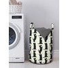Ambesonne Scottie Dog Laundry Bag, Happy Playful Terrier Dogs on