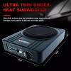 Yaeccc 10'' 800W Slim Under-Seat Subwoofer Powered Car Truck Sub