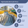 23FT Industrial Expandable Barricade, 270° Folding Security Gate with Wheels,