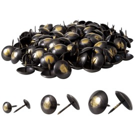 IPEA Wallpaper Nails - Pack of 200 - Bolt Decorative Rivets for Furniture Clothing - Metal Needles for Armchairs - Colour Bronze and Gold - 20 x 12 mm