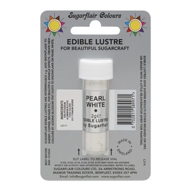 Sugarflair New Edible Lustre Powder - Pearl White
