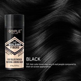 4-in-1 Hair & Beard Styling Set with Hair Fiber & Pump Dispenser & Application Card – Enhancements Barber Spray Volumizing (Black)