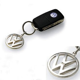 Volkswagen Volkswagen Metal Key Chain Keyring Fob Silver