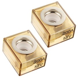 BOJACK Terminal Fuse 200A Marine Rated Battery Fuse (MRBF) 58V DC Max IP66 Waterproof for The Circuit Protection of Automobiles RVs Cranes Ships Charging Piles 200Amp(Pack of 2)