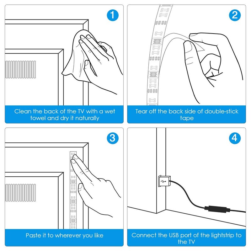 AMIR LED Strip, RGB LED Strip With Remote Control