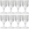 Clear Plastic Wine Glasses (5.5 Oz) 8 Count - Premium