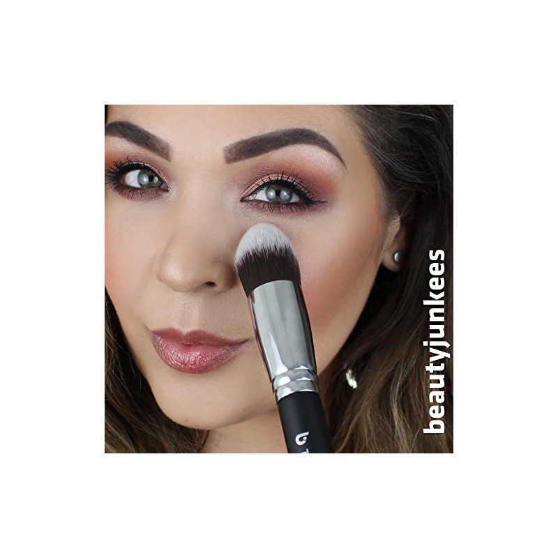 Kabuki Makeup Brush Set with Free Travel Brush Holder Includes