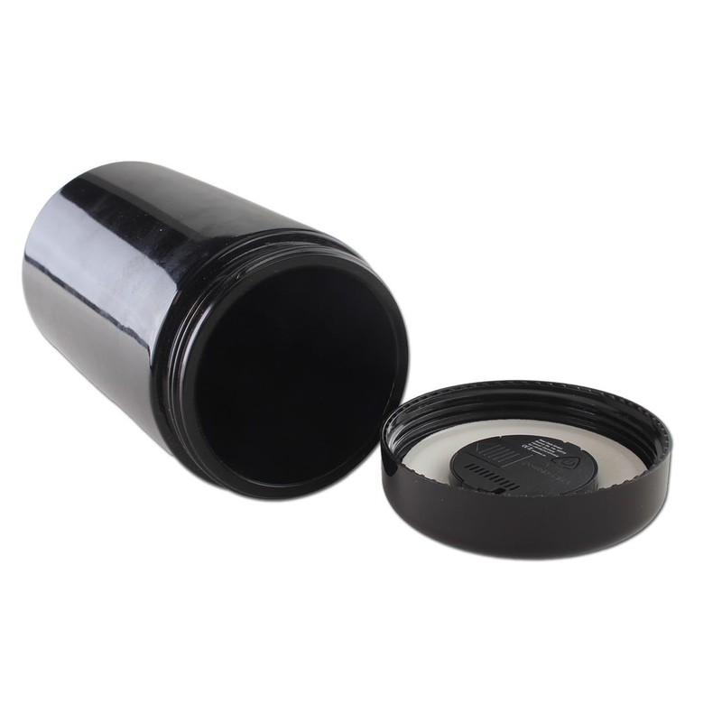 Black Leaf Violet Glass Jar with Thermo-Hygrometer, Perfect Climate for