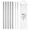 [Angled Tips] 5 Pcs 10" Reusable Bubble Tea Straws &