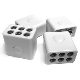 4 Pack of Raw Synergy LED Flashlights, Push Button On/Off. Attach to 9V Battery (not Included) Excellent Gift Idea