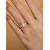RODIFFY 4 Carat Pear Cut Bridal Wedding Ring Set for
