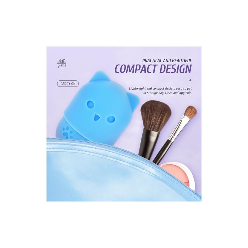 Toyvian Soportes de Silicona para Esponjas de Maquillaje 3piezas