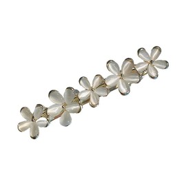 2Pcs Gold Flower Opal Hair Clips Gold Sparkly Wedding Barrettes Fancy Hair Pins Valentines Wedding Prom Engagement Birthday Decorative Accessories for Women Girls Thick Fine Hair