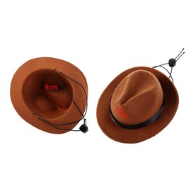 3Pcs Pet Dog Cowboy Hat Adjustable Buckle Pet Hat Puppies Cowboy Cowgirl Cosplay Caps for Pet Cosplay Photo Props Accessories