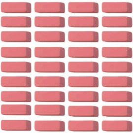 Pink Erasers, Premium Quality Latex Free Eraser Rubber - Standard Size Perfect for School, Office - (48 Pack)