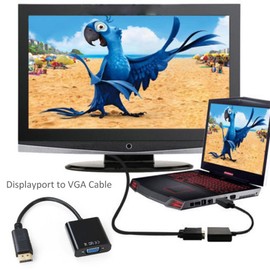 chenyang DP to VGA Adapter Gold-Plated DisplayPort Male to VGA Female Display Monitor Converter Cable Adapter