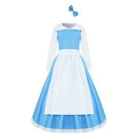 LILLIWEEN Princess Dress Cosplay Costume Maid Dress Halloween Outfit for Women Fancy Party Dress Up XS