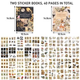 JSTHHTT 283-Piece Scrapbooking Sticker Set, Butterfly Stickers, Scrapbook Stickers Set for Album Craft Calendar, Card Making, Laptop, DIY Art, Luggage, Wall and Window