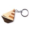 Cornelißen Sailing Boat Wooden Keyring - Brown, Nautical, Classic, Handmade,
