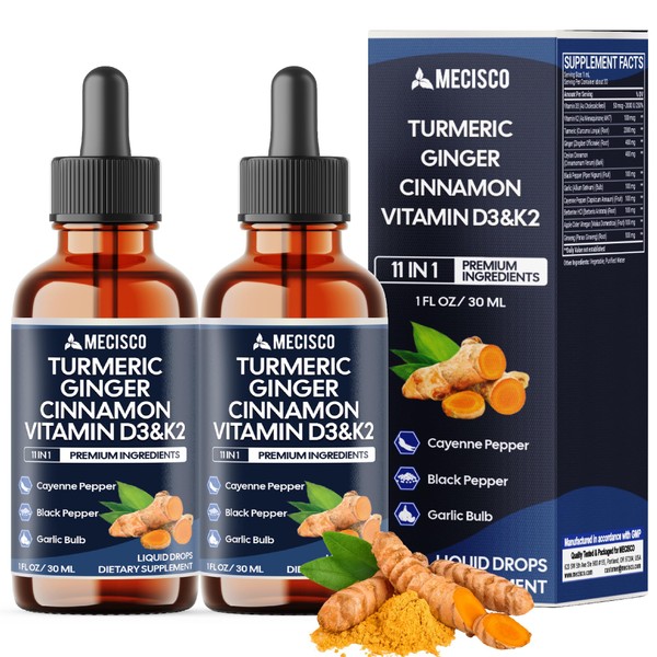 Mecisco 11in1 Turmeric Supplement for Immunity, Heart & Energy C